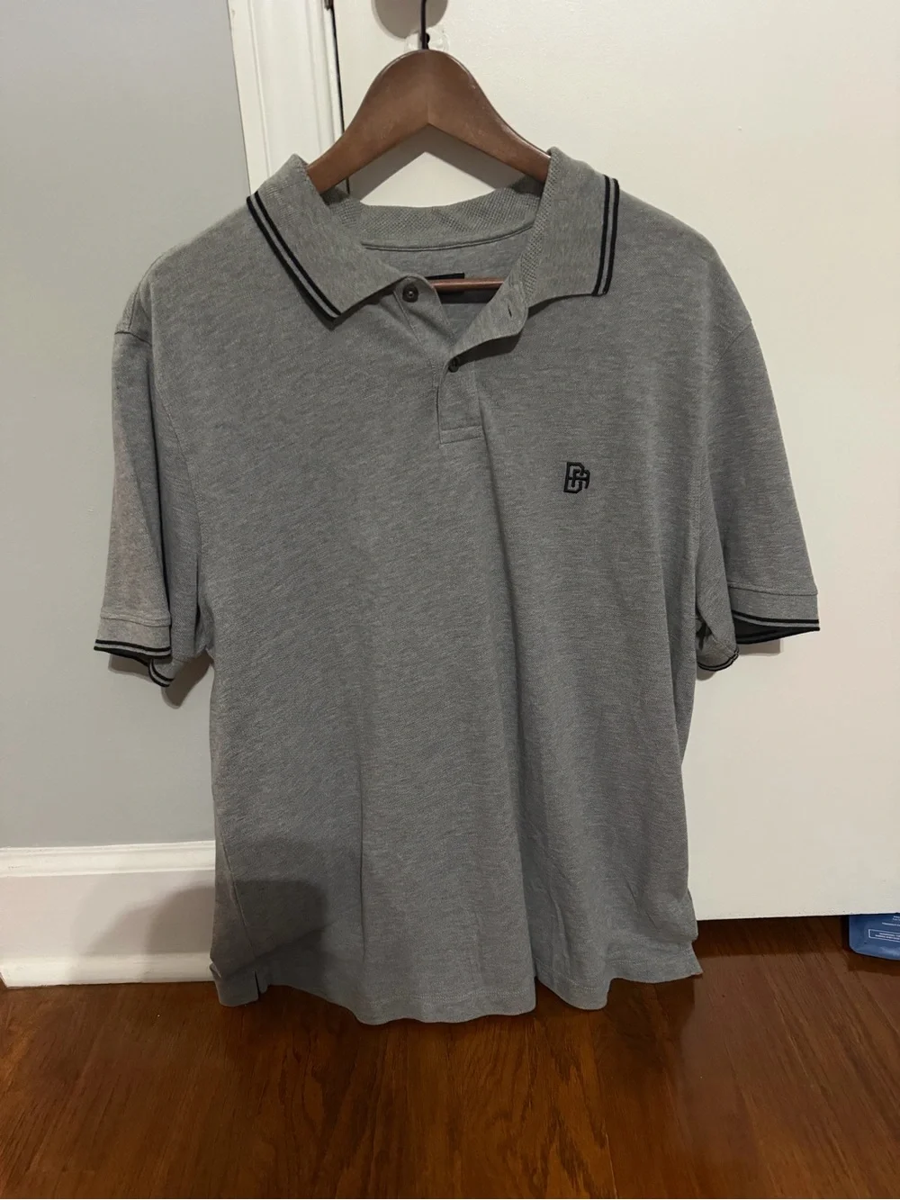 Banana Republic Gray Polo with Contrast Trim